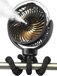 Misting Stroller Fan, 6000mAh Battery Operated Portable Fan with Light & 360° Pivoting…