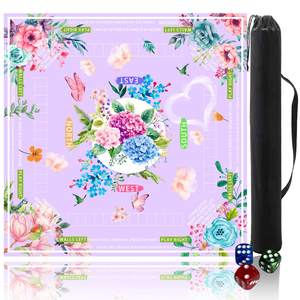 Mahjong mat for Table/31.5lnch/American Mahjong Table Cloth with Rules mats with…