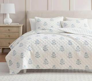 Martha Stewart - Queen Quilt Set, 100% Cotton Reversible Bedding Set, Incredibly Soft…