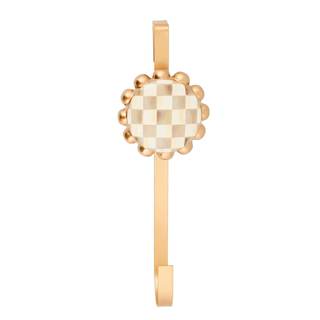 MACKENZIE-CHILDS Wreath Hanger, Brown-and-White Mocha Check | Door hanger knob with hook…