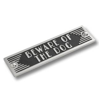 The Metal Foundry Beware Of The Dog Metal Door Sign. Art Deco Style Home Décor…