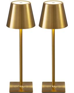 KDG 2 Pack Cordless Gold Table Lamps, Rechargeable Portable LED Desk Lamps | 4000mAh…