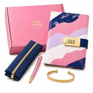 Life is a Doodle Journal for Teen Girls - Girls Diary Gift Set Includes a Leather Diary…
