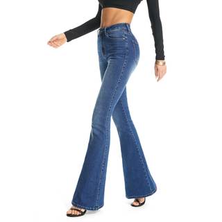 FLYING BANANA Women's Totally Shaping Curvy Stretchy Bootcut Flare Denim Jeans…