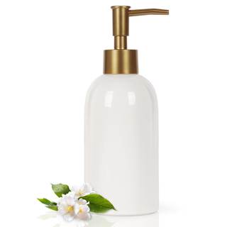Natheeph 14OZ Ceramic Soap Dispenser Bathroom/Kitchen Can Fill Liquid-White | Ceramic…