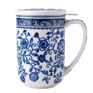 AmorArc Tea Cup With Infuser and Lid, 18oz Loose Leaf Tea Mug With Steeper | Porcelain…