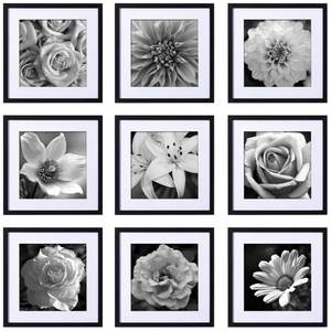 eletecpro Picture Frames Set of 9, 20x20 in, Acrylic Cover, Black | Display Photo 16x16…
