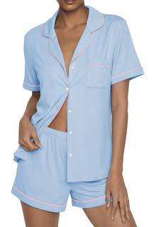 Ekouaer Womens Pajama Sets Button Up Pjs 2 Piece Short Sleeve Sleepwear | soft fabric…