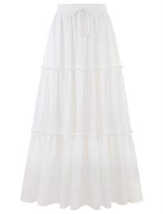 Arolina Women's Summer Maxi Skirt Trendy High Waist Pleated Ruffle Long Skirts Flowy…