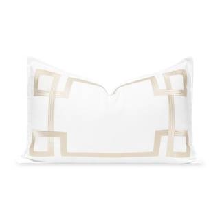 Hofdeco Premium Coastal Patio Indoor Outdoor Lumbar Pillow Cover Only, 12"x20" Water…