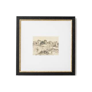 Petal Lane Small Vintage Framed Wall Art - Tuscan Village Canvas 11x11 | Antique Gold…