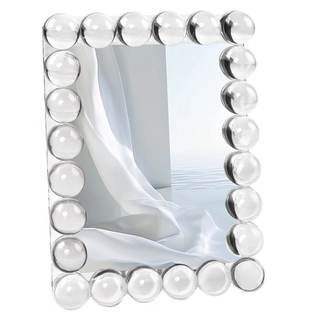 5x7 Clear Bubble Crystal Picture Frame,with 24 Clear Balls,Crystal Standing Photo…