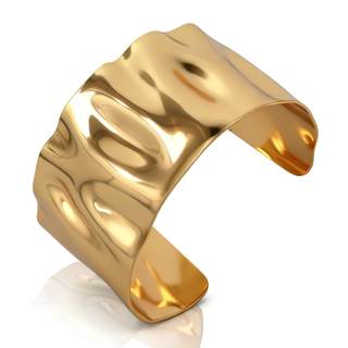 Hammered Gold Cuff Bracelets for Women Gold Plated Wide Bangle Bracelets Vintage Boho…