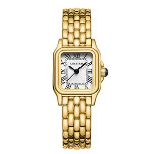 CHEETAH Gold Watches for Women with Small Vintage Bracelet, Rectangular Case Roman Dial…