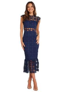 Petal & Pup Women's Lauren Dress 4 Navy