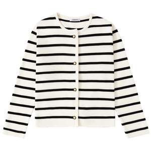 Women's Striped Cardigan Sweater Trendy Long Sleeve Button Down Crewneck Knit Cardigans…
