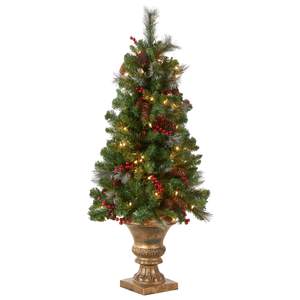 National Tree Company 4ft Pre-Lit Crestwood Spruce Christmas Entrance Tree | 100 Clear…
