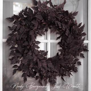 Fall Decor - Fall Wreaths for Front Door - 24 Inch Plum Leaves Wreath | 24 Inch…
