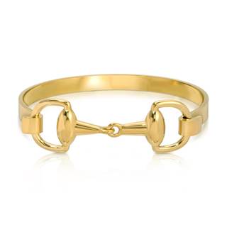 Minimalist Horse Bit Bangles in Silver, 18K Gold, 18K Rose Gold & White Gold Plated…