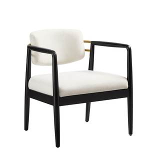 Ball & Cast Modern Accent Chair Upholstered Club Chair Comfy Side Armchair with Wooden…