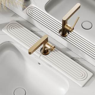 Stone Faucet Mat for Kitchen Sink, Diatomite, Quick Dry Water Absorbing | Diatomite stone…