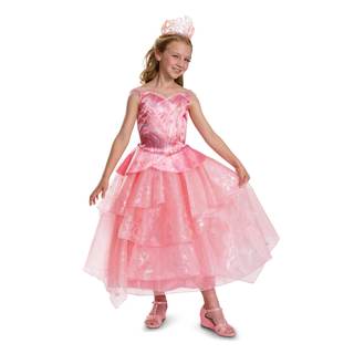 Disguise Girls Wicked Glinda Costume for Girls, Deluxe Official Wicked Pink Glinda…