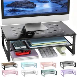 gianotter 2-Tier Metal Monitor Stand Riser | Desk Organizers and Accessories, Desk…