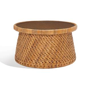 SAFAVIEH Couture Collection Lianna Coastal Tropical Natural Rattan Solid Wood Round…