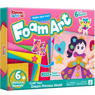Klever Kits Foam Art Kit for Kids, EVA Foam Stickers with 6 Art Board and 800+ Stickers…