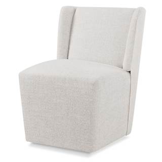 KISLOT Upholstered Dining Chairs Set of 1 with Casters, Light Beige | Wingback Modern…