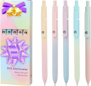 Vanhench 5Pcs 0.5mm Black Ink Gel Pens | Cute Pens for Journaling Nurse Gifts Work…