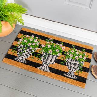 Evergreen Spring Topiary Coir Doormat, 30"x18" Welcome Mats for Outdoor & Indoor…
