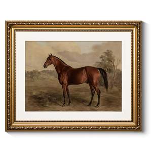 ARPEOTCY Vintage Gold Framed Horse Wall Art, Bedroom Bathroom Living Room Classic Horse…