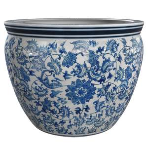 Red Lantern 10" Fishbowl - Blue and White Floral Floral Blue & White 10" Diameter