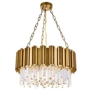 Modern Round Crystal Chandelier Lights Luxury Pendant Ceiling Light Contemporary Raindrop…