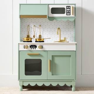 Best Choice Products Toddler Kitchen Playset, Wooden Cottage Kids Play Kitchen with 5…