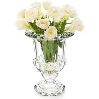8 Inch Glass Urn Vase, Large Crystal Glass Vase, Vintage Vases for Centerpiece, Pedestal…