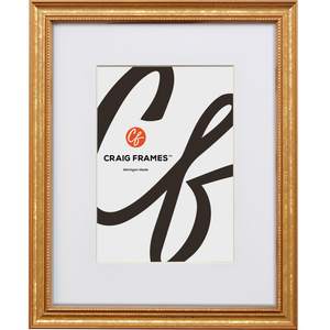 Craig Frames 8.5x11 Gold Picture Frame Matted to 6x9, Victorian Wall Decor | Ready to…