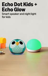 Amazon Echo Dot Kids (newest model) - Owl, with Echo Glow, Smart speaker and night light…