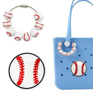 2Pcs Sports Charms for Bogg Bag Accessories, Baseball Softball Soccer Basketball Football…