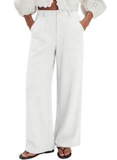 EVALESS Womens Palazzo Pants High Waist Wide Leg Trousers | Breathable Comfy Fabric…