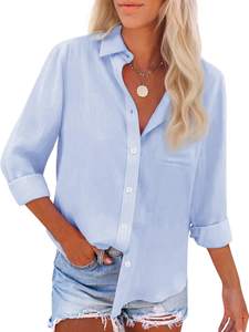Womens Button Down Shirts Cotton Dress Shirts Oxford Shirts Long Sleeve Work Blouses…