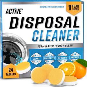 Garbage Disposal Cleaner Deodorizer Tablets - 24 Pack, New Powerful XL Foaming Tablet…