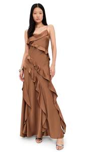 AMUR Women's Ellen Ruffle Gown