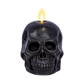 Luminara Flameless Single LED Moving Flame Small Skeleton Skull Figural (3.75" x 4.25")…
