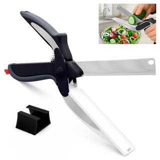 2 in 1 Kitchen Scissors for Food with Cutting Board, Safety Lock | Stainless Steel…