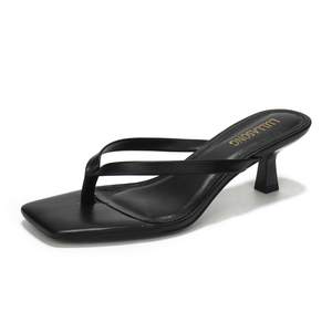 LULLASONG Women's Kitten Heels Sandals Square Open Toe Flip Flop Heels 1.8-2 Inch Heeled…