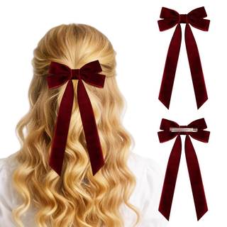 10 PCS Velvet Christmas Tree Bows with Hair Clip, 2025 New Velvet Christmas Tree Bow for…