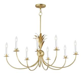 Maxim Lighting Paloma 8-Light Chandelier | Gold Leaf Finish | Modern Chandelier for…