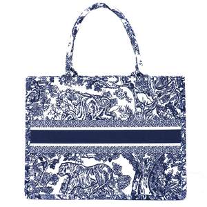 FENGJINRUHUA Fashion Luxury Tote Bag Cotton Linen Handbag Large Capacity Jacquard Retro…